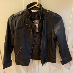 3 pommes kids leather jacket